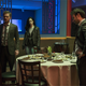 Stick (Scott Glenn), Danny Rand (Finn Jones), Jessica Jones (Krysten Ritter), Matt Murdock (Charlie Cox), and Luke Cage (Mike Colter) enjoy some Chinese food and prepare to be attacked by weird Ninjas in The Defenders.